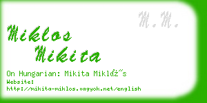 miklos mikita business card